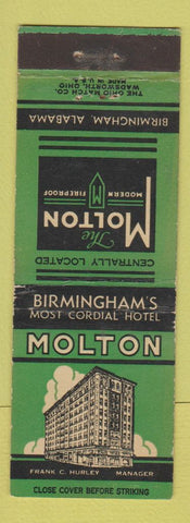 Matchbook Cover - Milton Hotel Birmingham AL