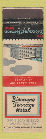 Matchbook Cover - Biscayne Terrace Hotel Miami FL