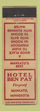 Matchbook Cover - Hotel Ben Pay Mankato MN