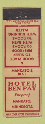 Matchbook Cover - Hotel Ben Pay Mankato MN