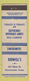Matchbook Cover - Bidwell's Luncheonette Manchester CT