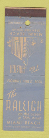 Matchbook Cover - Raleigh Hotel Miami Beach FL