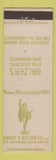 Matchbook Cover - Balzer's Grocery Wine Los Angeles CA