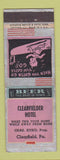 Matchbook Cover - Clearfield Hotel PA ADVANCE Chas Kitko