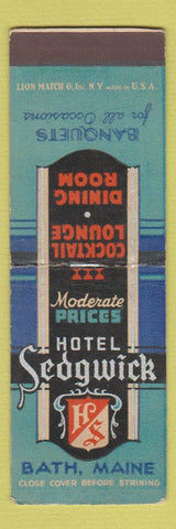 Matchbook Cover - Hotel Sedgwick Bath ME SAMPLE