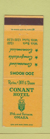 Matchbook Cover - Conant Hotel Omaha NE