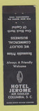 Matchbook Cover - Hotel Jerome Columbia SC