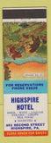 Matchbook Cover - Highspire Hotel PA