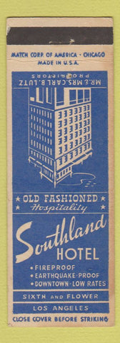 Matchbook Cover - Southland Hotel  Los Angeles CA