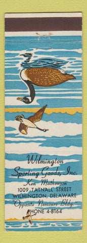 Matchbook Cover - Wilmington Sporting Goods Wilmington DE