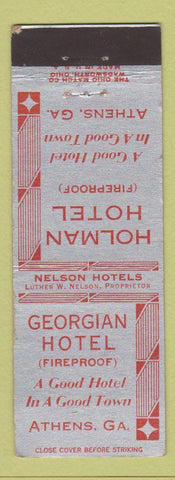 Matchbook Cover - Holman Hotel Georgian Hotel Athens GA WEAR