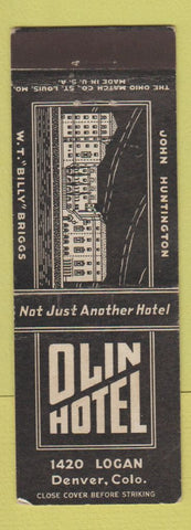 Matchbook Cover - Olin Hotel Denver Colorado