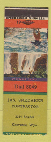 Matchbook Cover - Jas Snedaker Contractor Cheyenne WY Grier Lumber