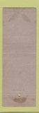 Matchbook Cover - Fort Stanwix Hotel Johnstown PA BLACK SILVER