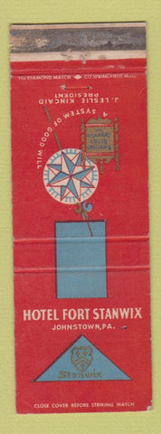 Matchbook Cover - Hotel Fort Stanwix Johnstown PA WEAR RED