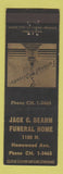Matchbook Cover - Jack Beahm Funeral Home
