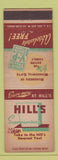 Matchbook Cover - Hill's Super Markets Grocery