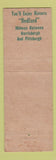 Matchbook Cover - Fort Bedford Inn Bedford PA