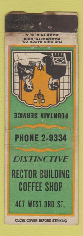 Matchbook Cover - Rector Building Coffee Shop WORN