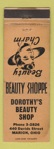 Matchbook Cover - Dorothy's Beauty Shop Marion OH WORN girlie
