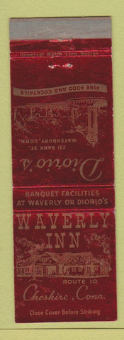 Matchbook Cover - Waverly Inn Cheshire CT Diorio's Waterbury WEAR