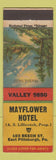 Matchbook Cover - Mayflower Hotel East Pittsburgh PA