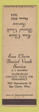 Matchbook Cover - Eau Claire Burial Vault WI