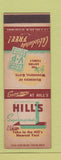 Matchbook Cover - Hill's Super Markets Grocery