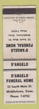 Matchbook Cover - D'Angelo Funeral Home Middletown CT
