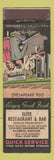 Matchbook Cover - Elite Restaurant Bar Baltimore MD