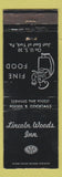 Matchbook Cover - Lincoln Woods Inn York PA