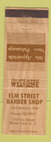 Matchbook Cover - Elm Street Barber Shop Penn Yan NY