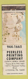Matchbook Cover - Peerless Printing Company Altoona PA WEAR