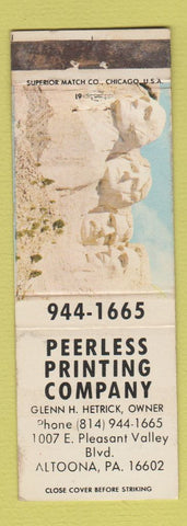 Matchbook Cover - Peerless Printing Company Altoona PA WEAR