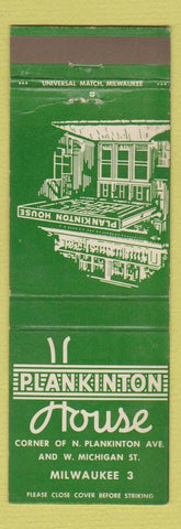 Matchbook Cover - Plankinton House Milwaukee WI