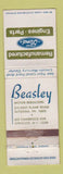 Matchbook Cover - Beasley Ford Engine Rebuilders Altoona PA Syracuse NY WEAR