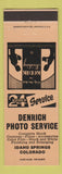 Matchbook Cover - Denrich Photo Service Idaho Springs CO Kodak PEACH