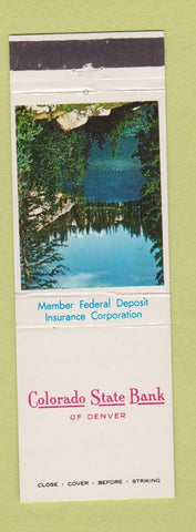 Matchbook Cover - Colorado State Bank Denver Colorado