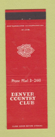 Matchbook Cover - Denver Country Club Colorado