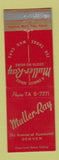 Matchbook Cover - Muller Ray Cleaners Denver Colorado