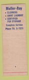 Matchbook Cover - Muller Ray Cleaners Denver Colorado