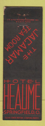 Matchbook Cover - Hotel Heaume Springfield OH WEAR