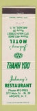 Matchbook Cover - Johnny's Restaurant Arcade NY Motel