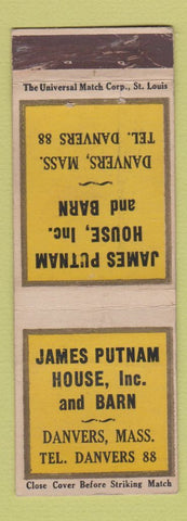 Matchbook Cover - James Putnam House and Barn Danvers MO