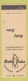 Matchbook Cover - Ballif Sales Swimsuits girlie Costa Mesa CA