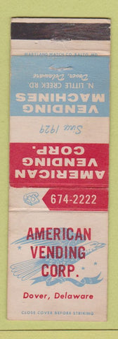 Matchbook Cover - American Vending Corp Dover DE