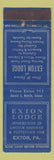 Matchbook Cover - Exton Lodge PA WEAR