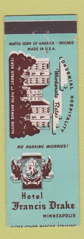 Matchbook Cover - Hotel Francis Drake Minneapolis MN