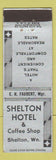 Matchbook Cover - Shelton Hotel Shelton WA
