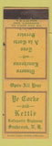 Matchbook Cover - Ye Cocke and Kettle Seabrook NH